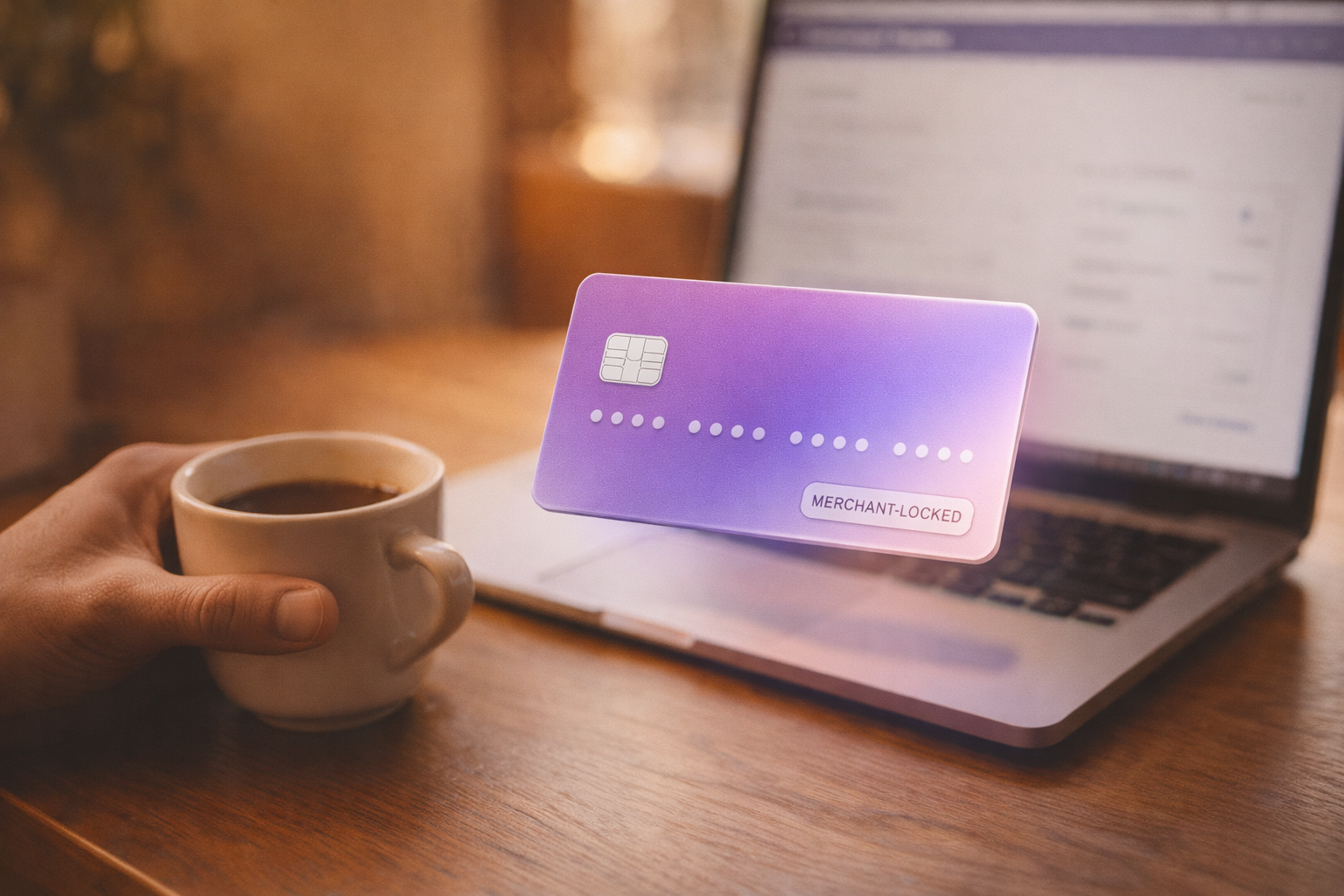 Virtual merchant-locked card